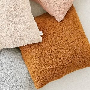 ORANGE SHERPA THROW PILLOW